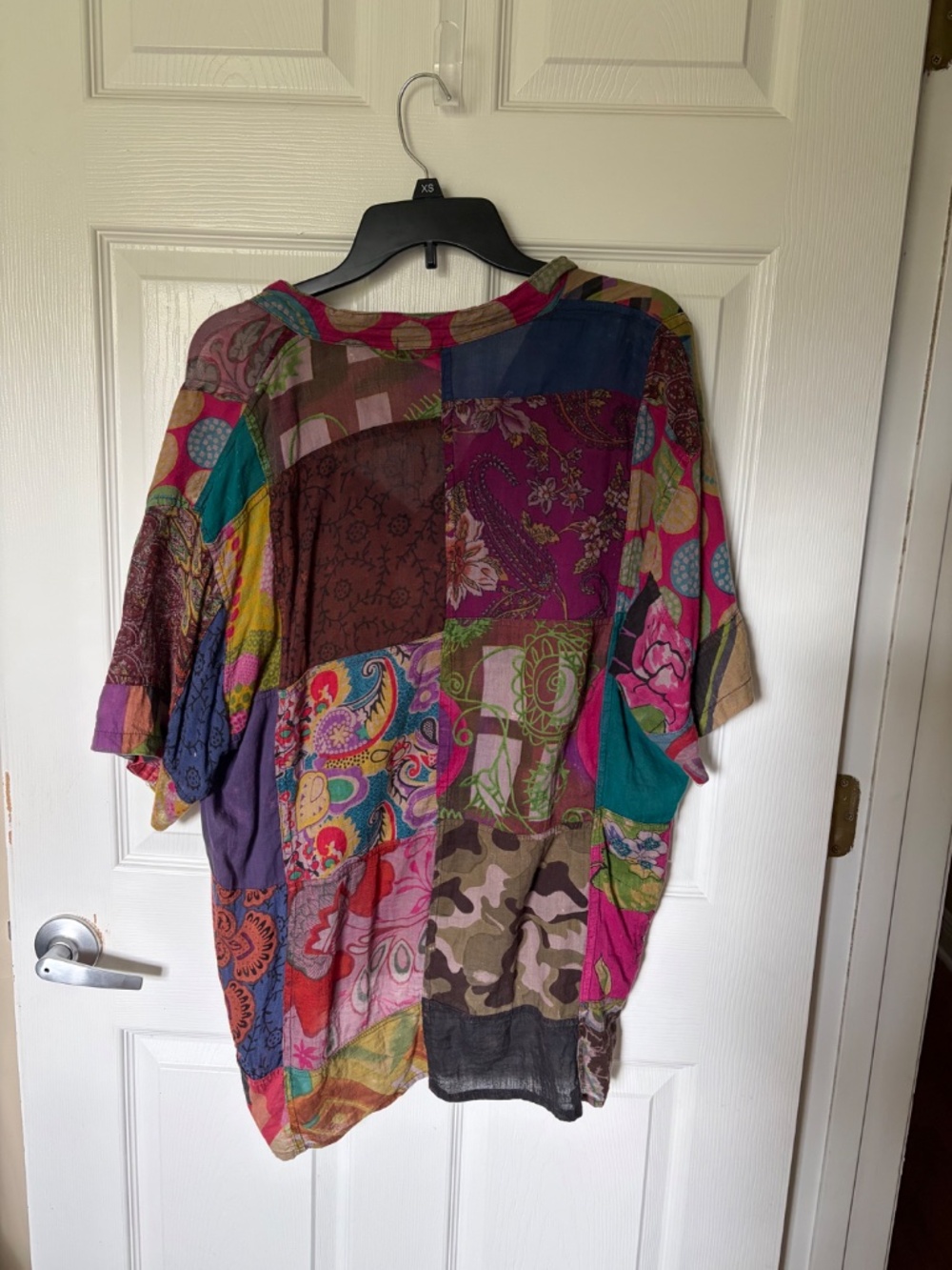 Kathmandu Imports Patchwork Light Button Up - Picture 3 of 3